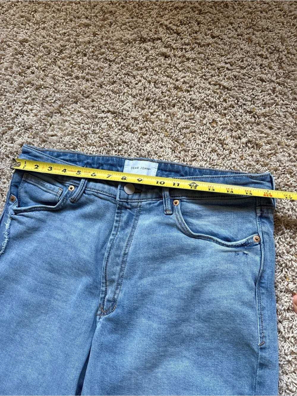 Dear John Jeans Frankie Super High Rise Straight Sz 27 Tide Pool